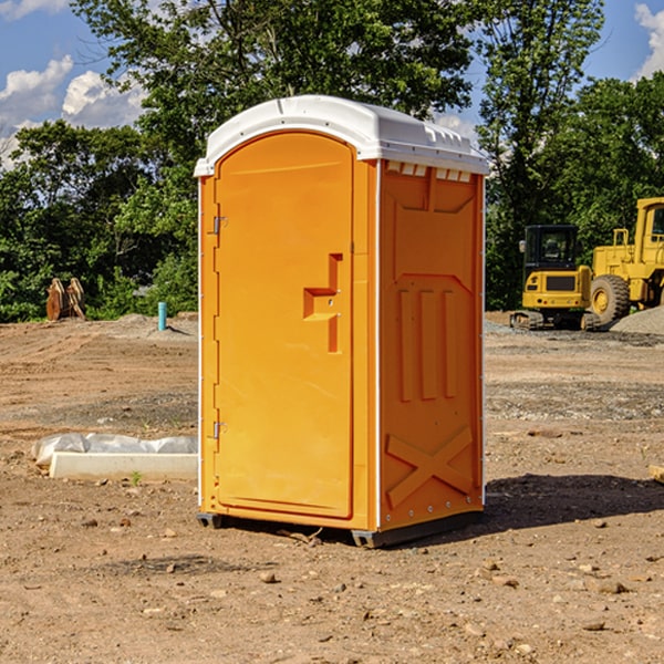 how often are the portable restrooms cleaned and serviced during a rental period in Suring